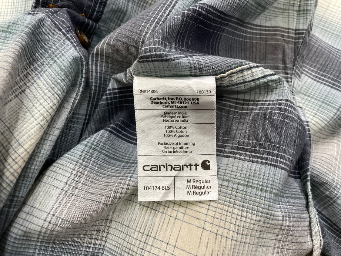 (M) Charhartt 칼하트 체크 반팔 셔츠 릴렉스드핏 상품이미지9