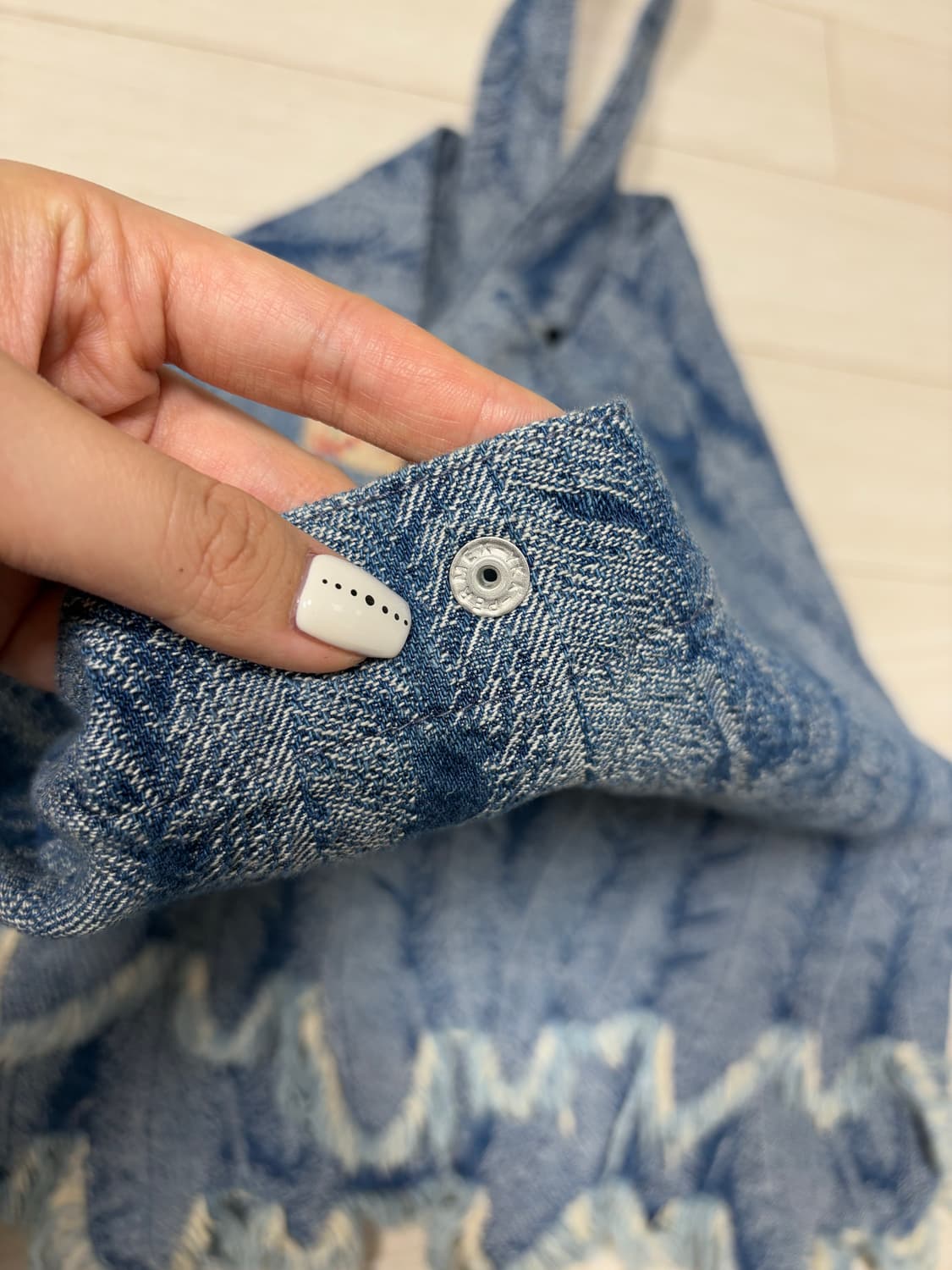 캐피탈 12온즈 맥파이 데님 메디슨 백 라지 인디고 라이트 상품이미지3