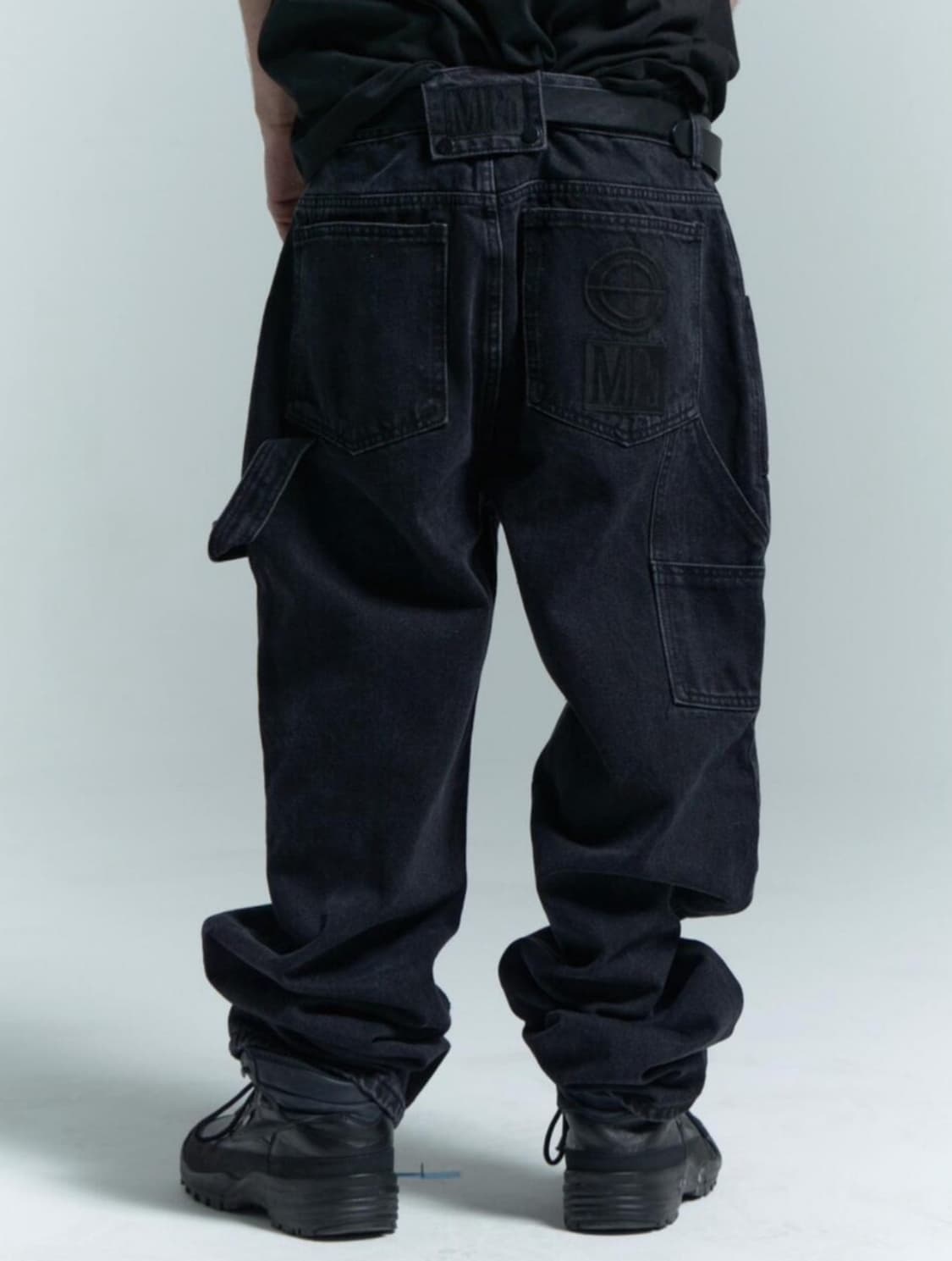 플라스틱 프로덕트 페인터 데님 팬츠 블랙 카펜터 팬츠 상품이미지2