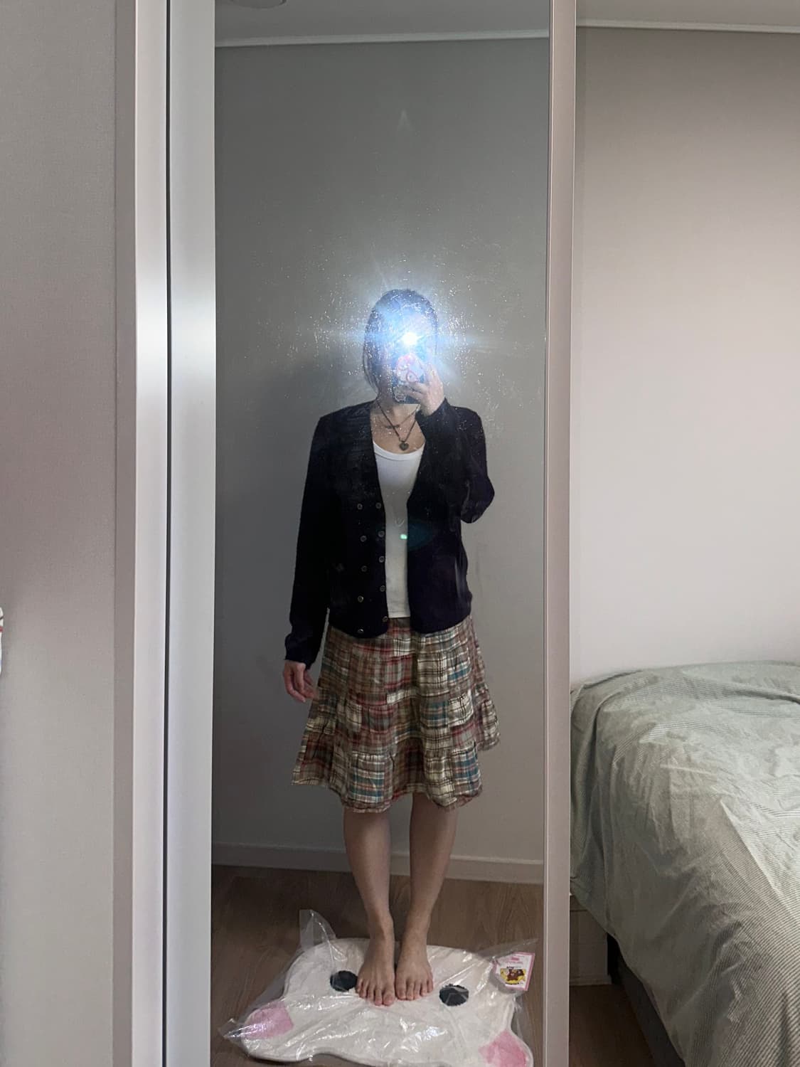 모리걸 아오이유우 빈티지 자주 보라색 투웨이 가디건 상품이미지1