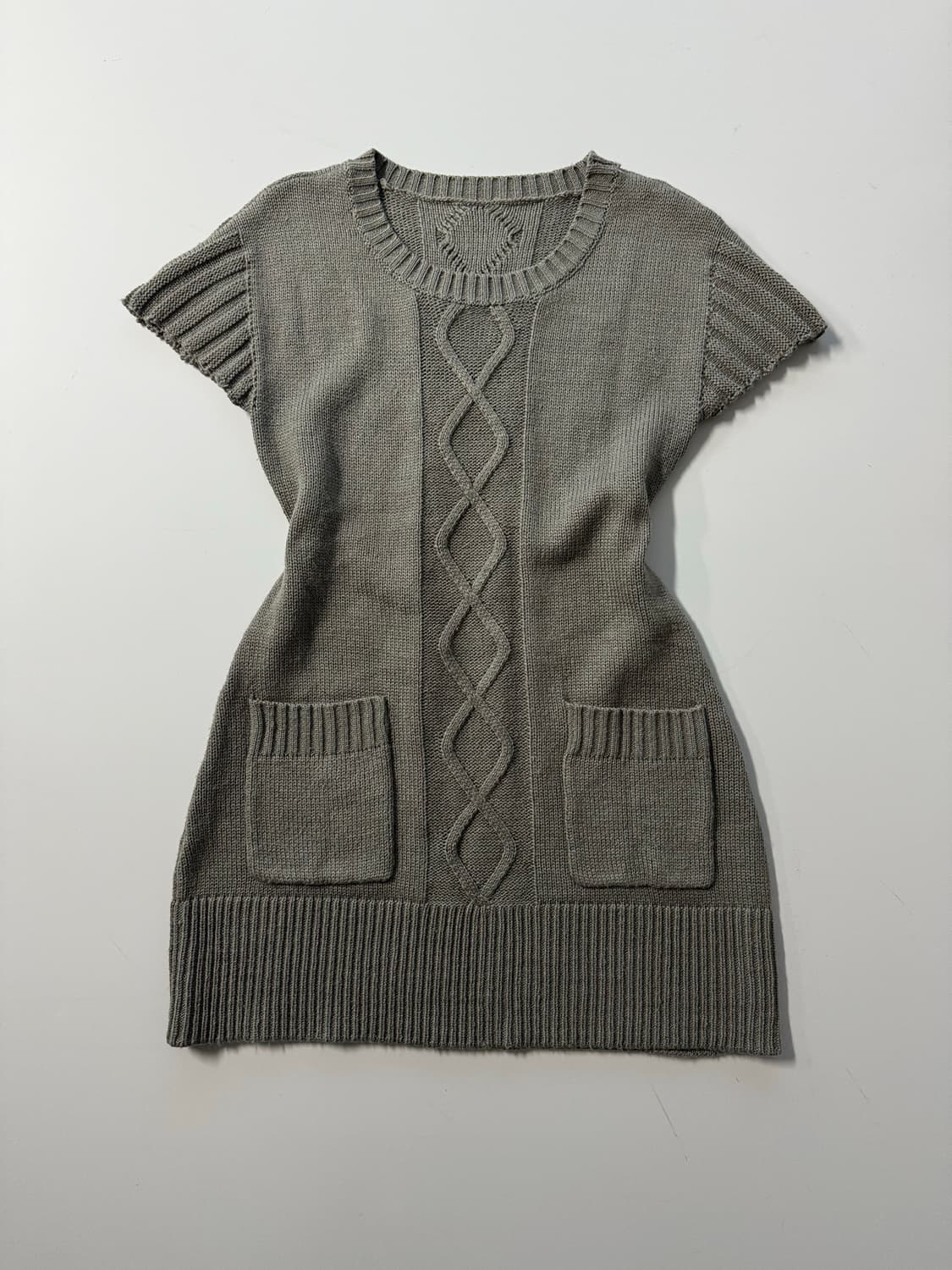 케이블 니트 패턴 원피스 상품이미지6