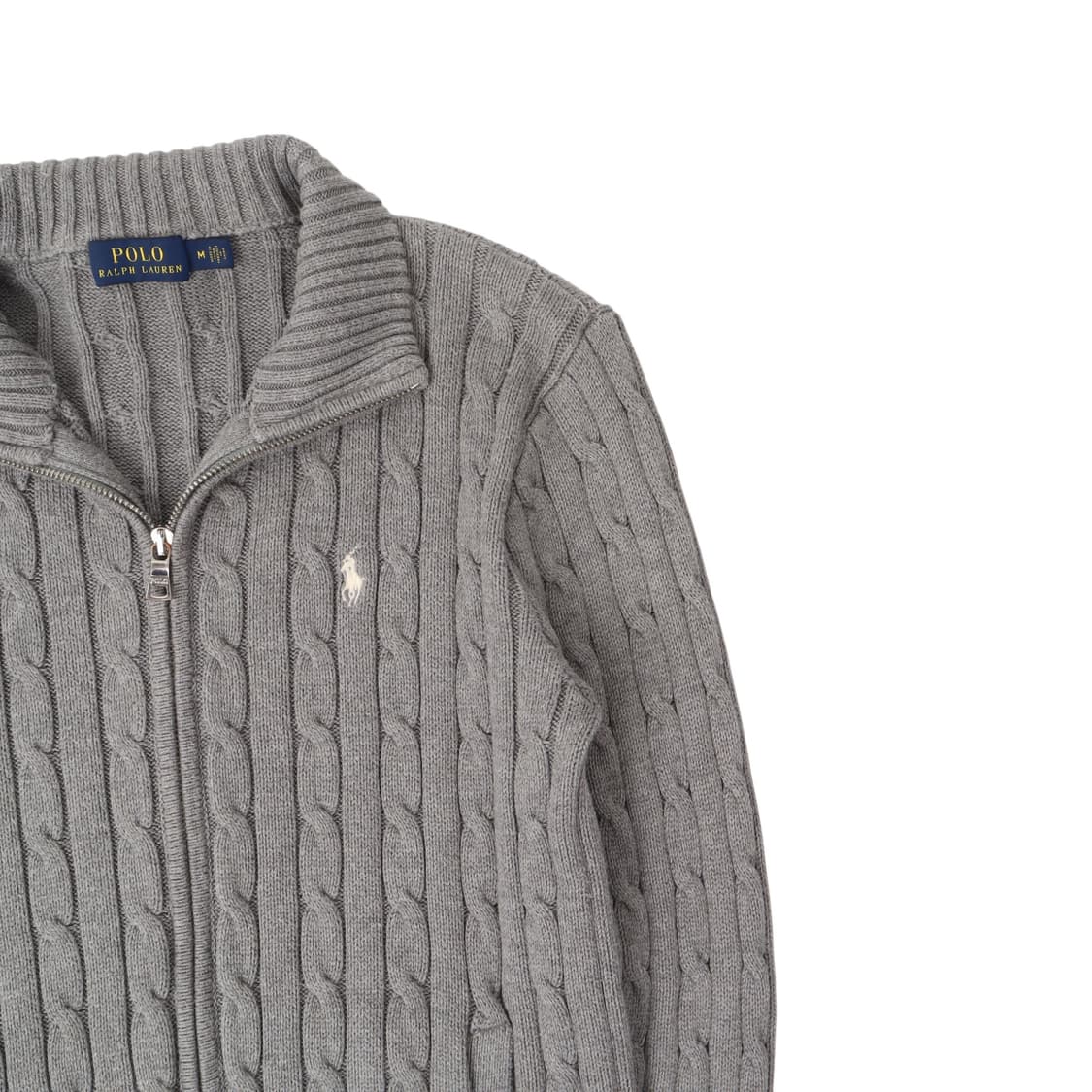 폴로 랄프로렌 그레이 케이블 니트 집업 가디건 상품이미지3