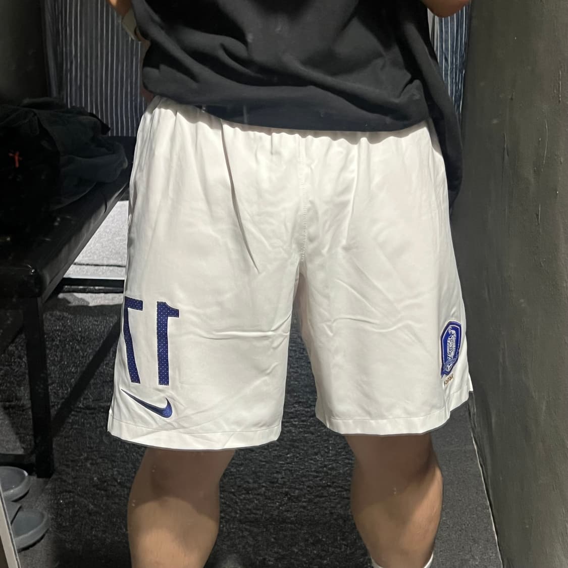 나이키 화이트 블루 대한민국 축구 국대 이너쇼츠 밴딩 반바지 하프팬츠 상품이미지1