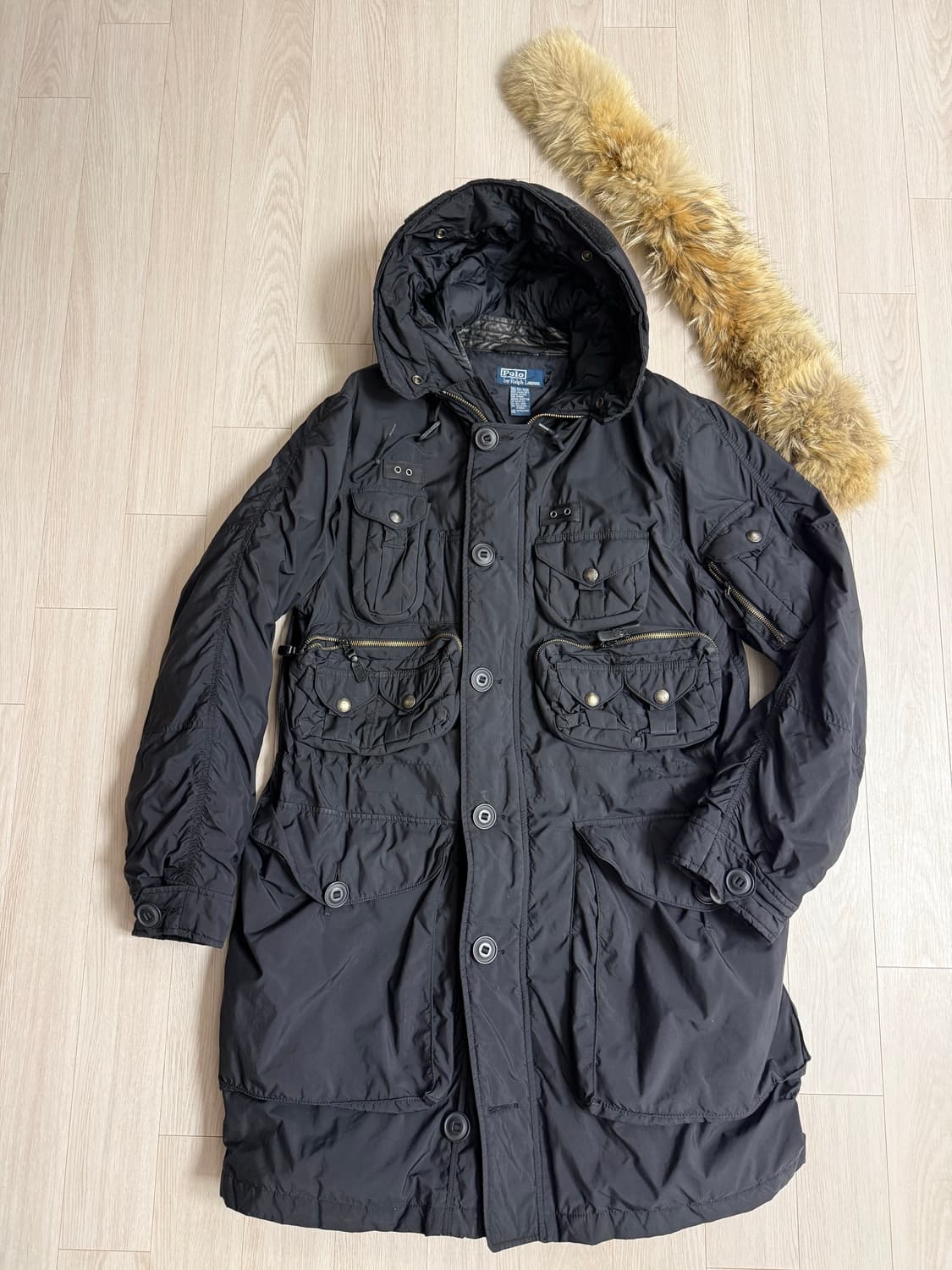 레어) 폴로 랄프로렌  스노클 롱 다운 파카  리얼 코요테(탈부착) /  상품이미지3