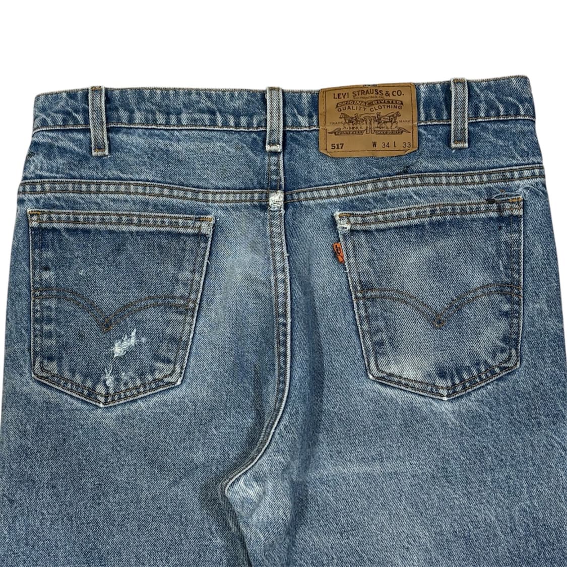 90s Levi’s usa 517 오렌지탭 플레어 데님 연청 상품이미지4