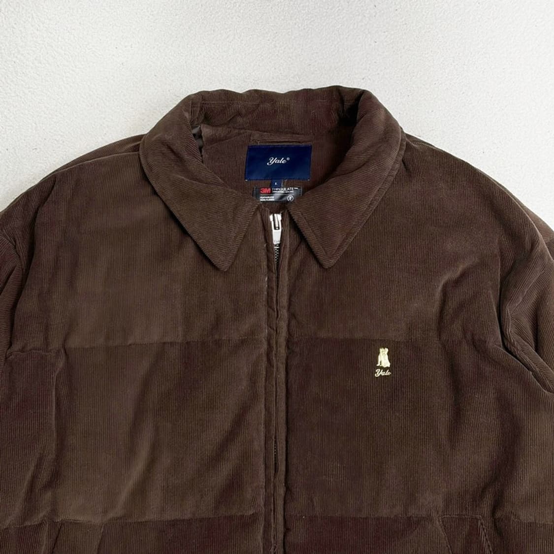 YALE 코듀로이 웜업 브라운 패딩 L 상품이미지3