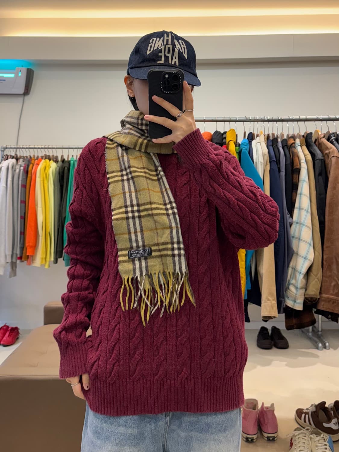 버버리 캐시미어 체크 머플러 상품이미지5