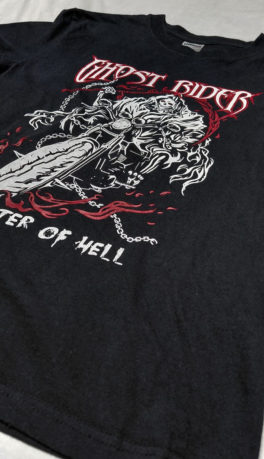 [S] GHOST RIDER 그래픽 반팔 티셔츠 (LIFEMAX) 상품이미지8