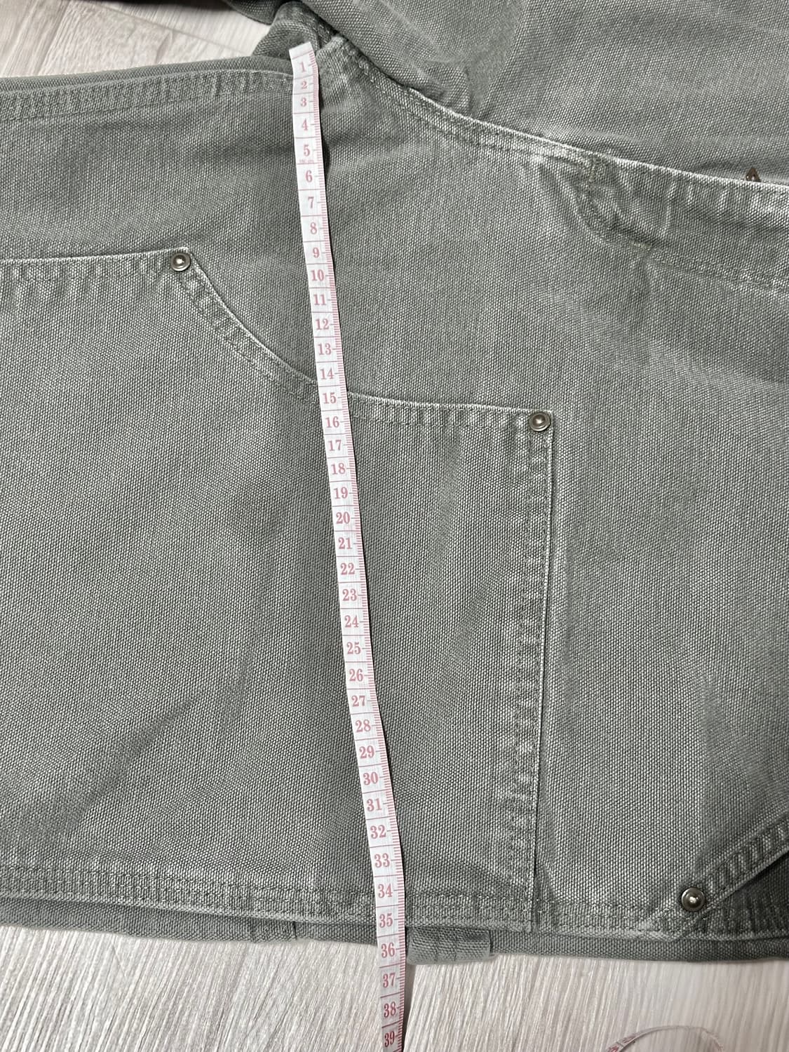 칼하트 B136 모스그린 38*34 실측 약 35-36인치 더블니 상품이미지9