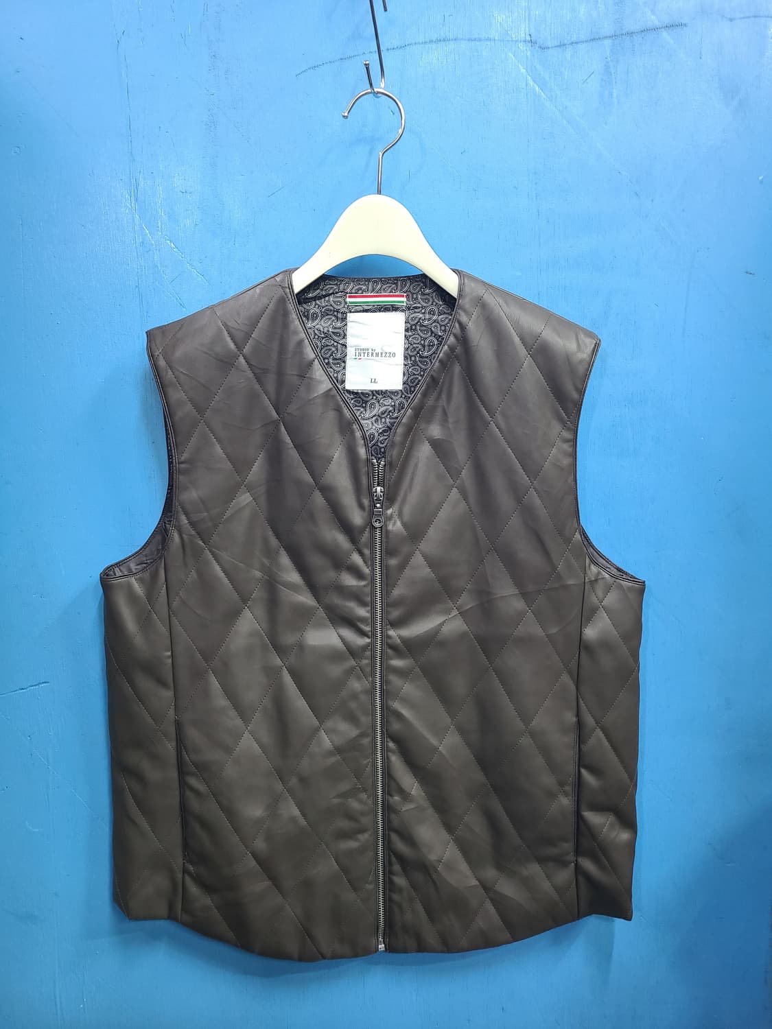 희귀 일본판 인터메조 가죽조끼 like아메카지 상품이미지1