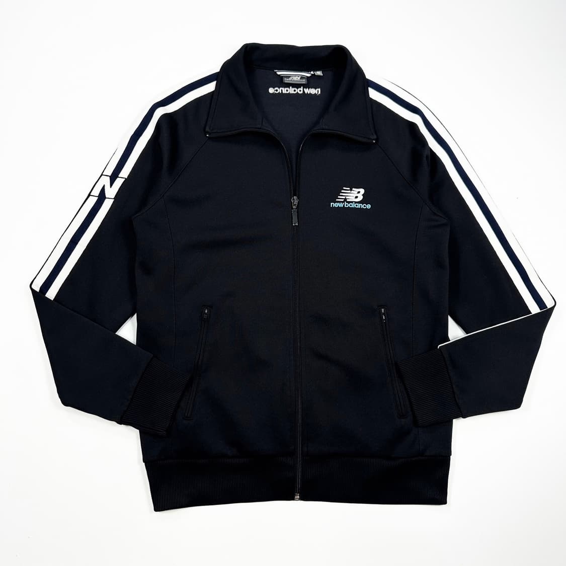 뉴발란스 로고 블랙 트랙탑 져지 (M) 상품이미지2