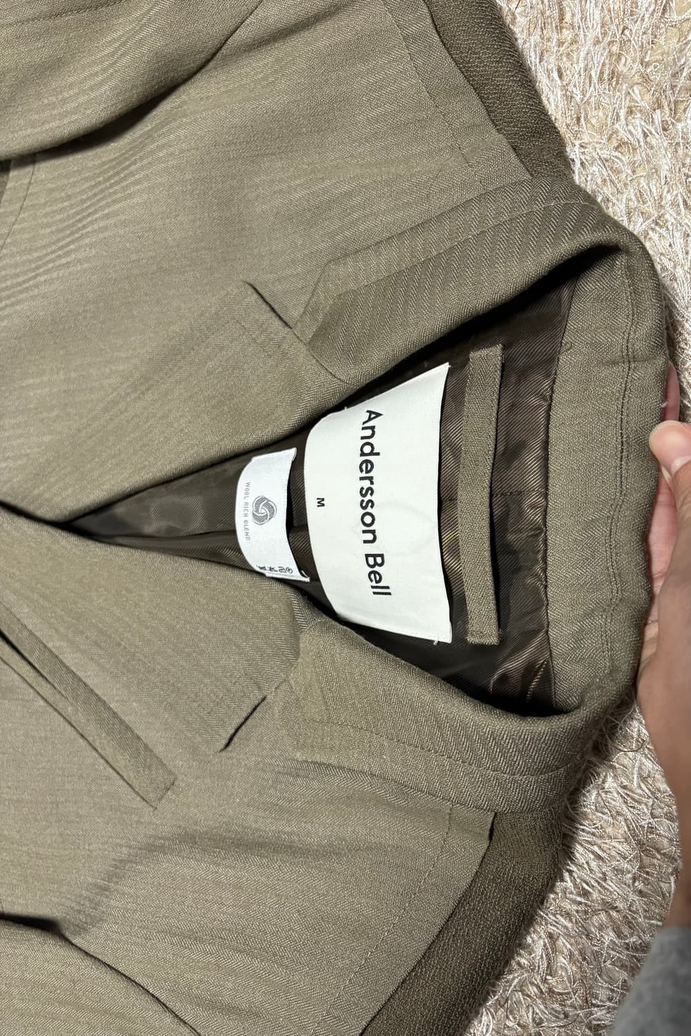 앤더슨벨 토템 22 콘트라스트 울 자켓 브라운 M 상품이미지9