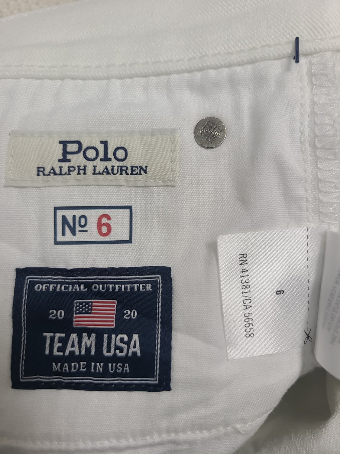 폴로 랄프로렌 x TEAM USA 2020 올림픽 White jeans 상품이미지6