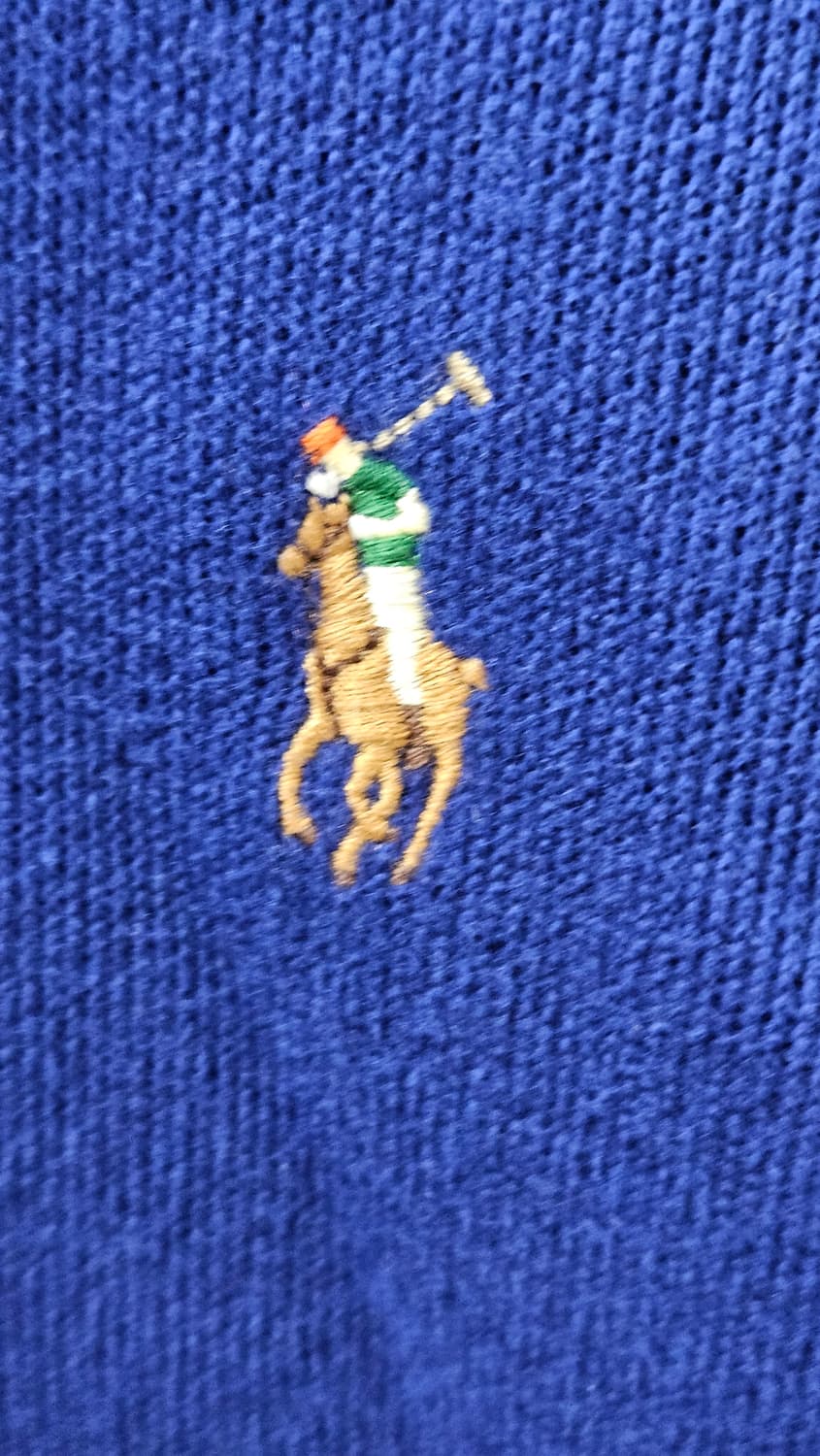 폴로 하프집업 맨투맨 티셔츠 블루(M) 상품이미지3