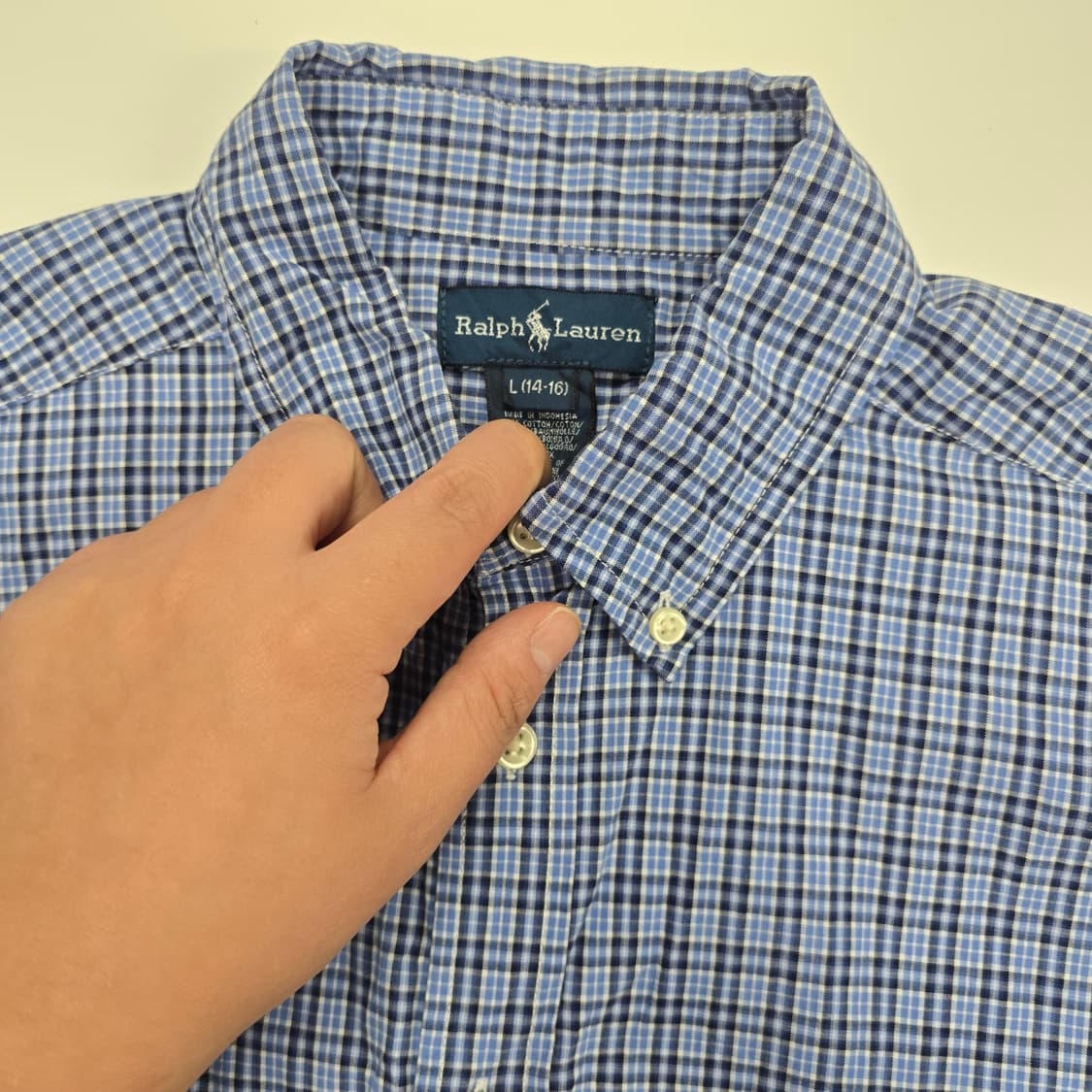14-16t 랄프로렌 체크 셔츠 상품이미지5
