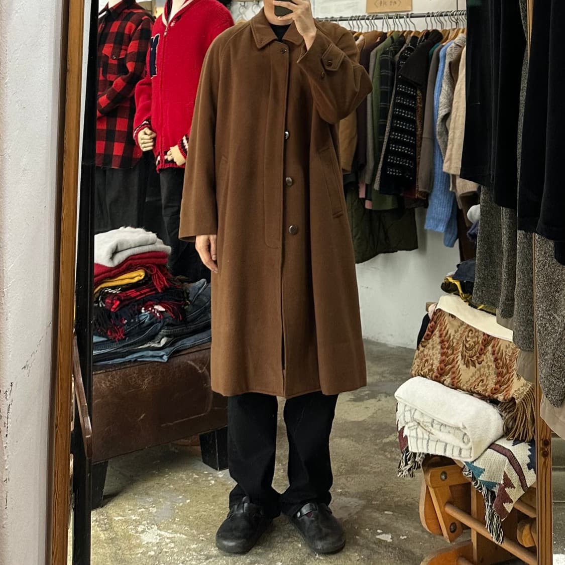 (착용컷) WOOD LANDER 울 캐시미어 발마칸 코트 (103) 상품이미지2