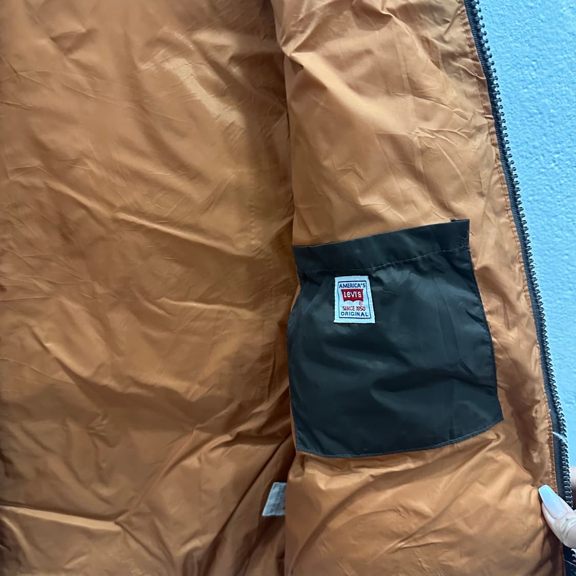 리바이스 브라운 덕다운 패딩 조끼XL 상품이미지5
