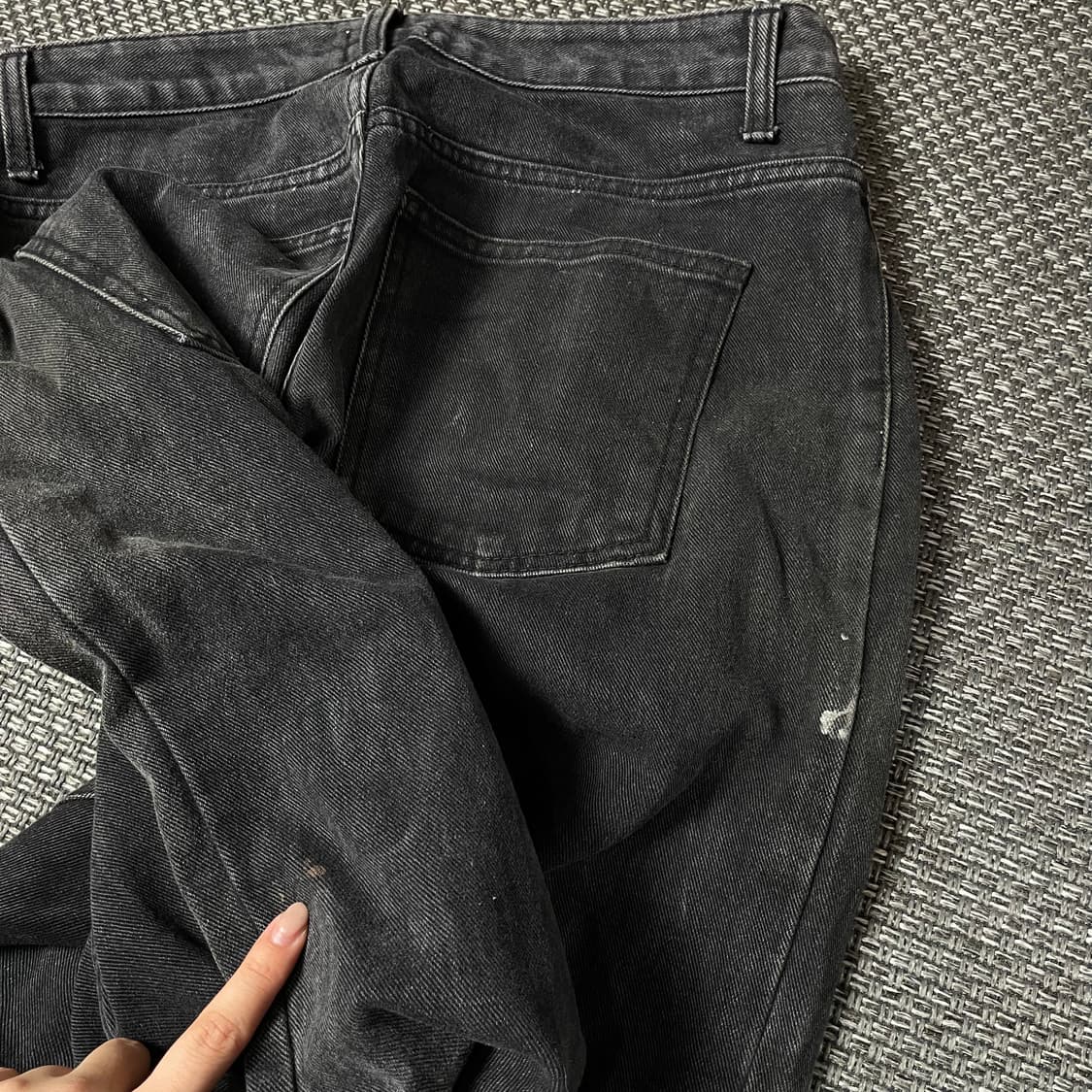 (34) LE FREAK 그레이 와이드 데님 팬츠 L 상품이미지9