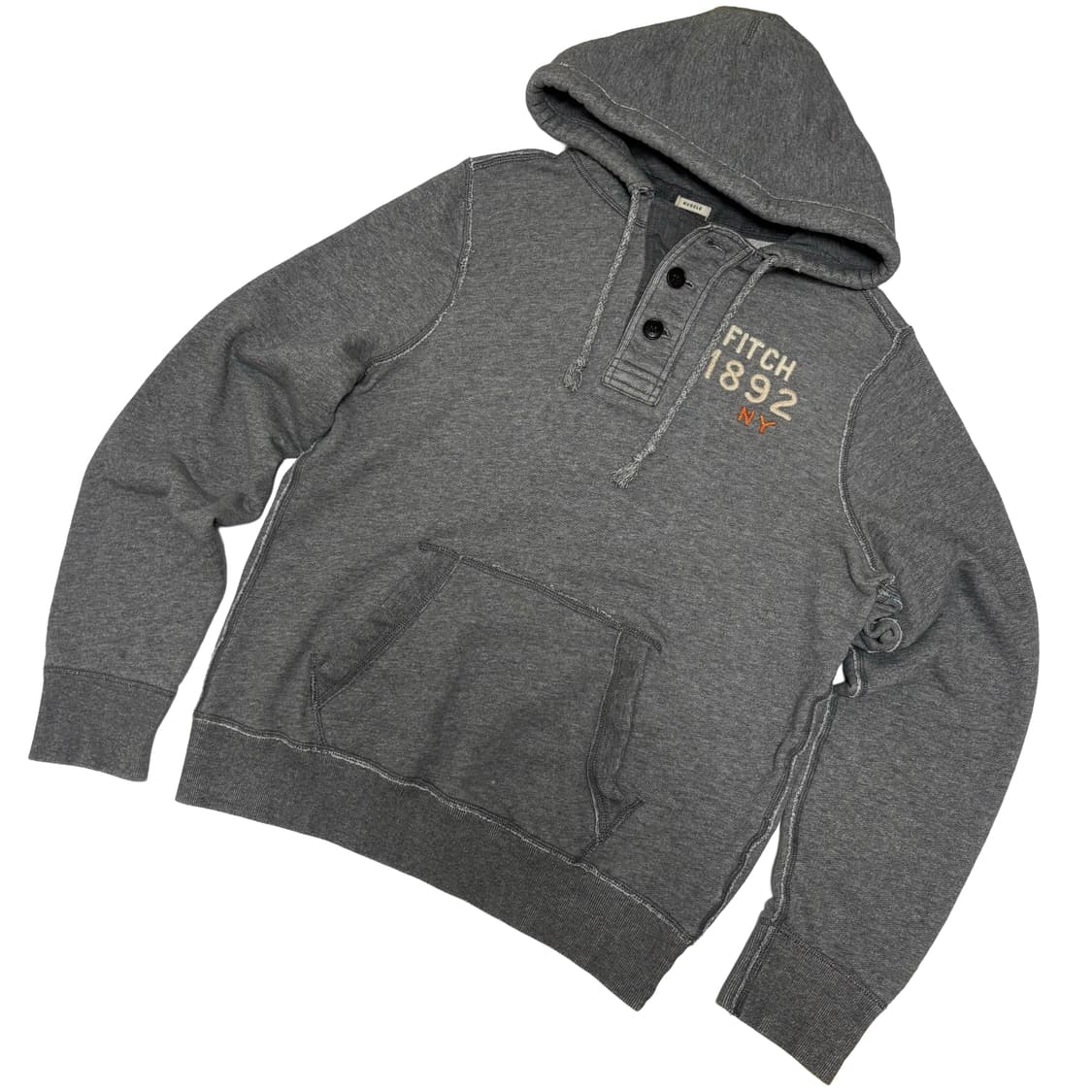 아베크롬비 & 피치 빈티지 헨리넥 버튼업 후드 티셔츠 상품이미지1