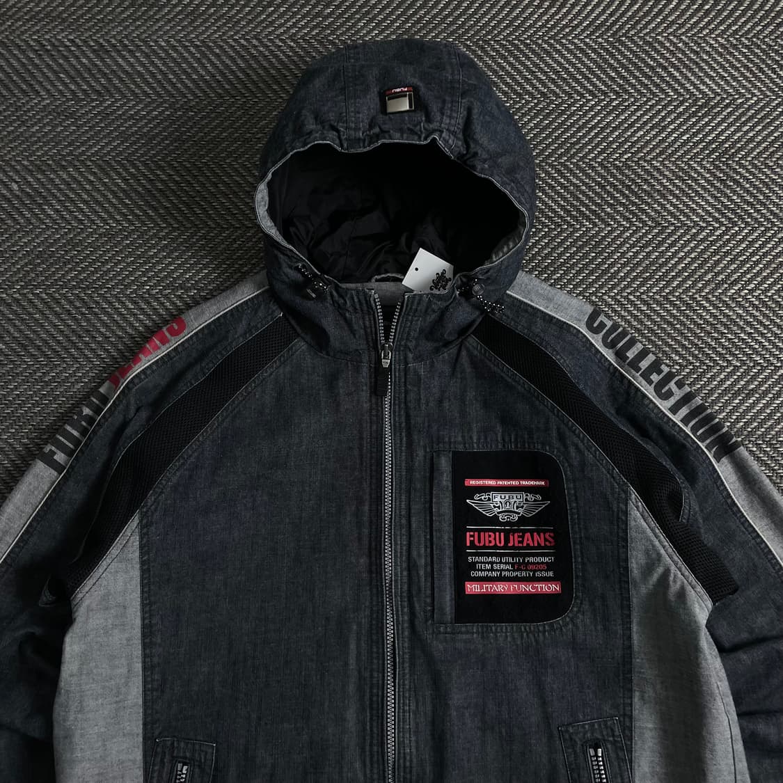 00s 후부 올드스쿨 데님 후드 트러커 자켓o 3759 상품이미지4