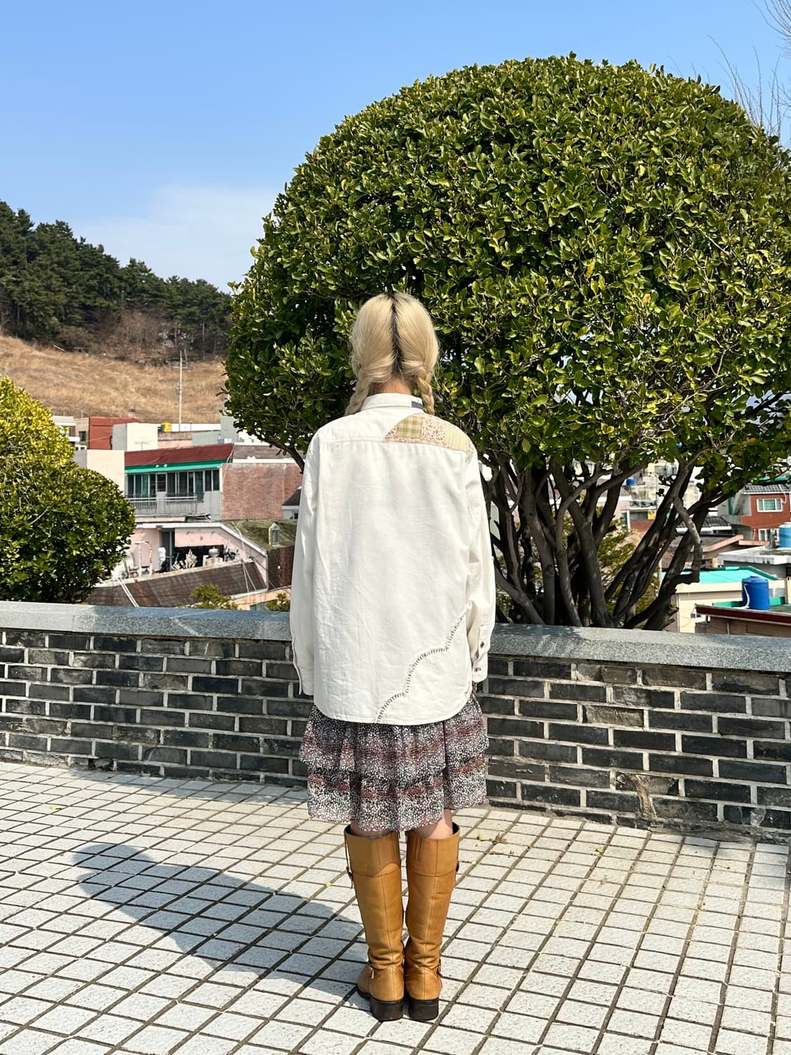 드럭스토어 패치워크 자수 셔츠 상품이미지2