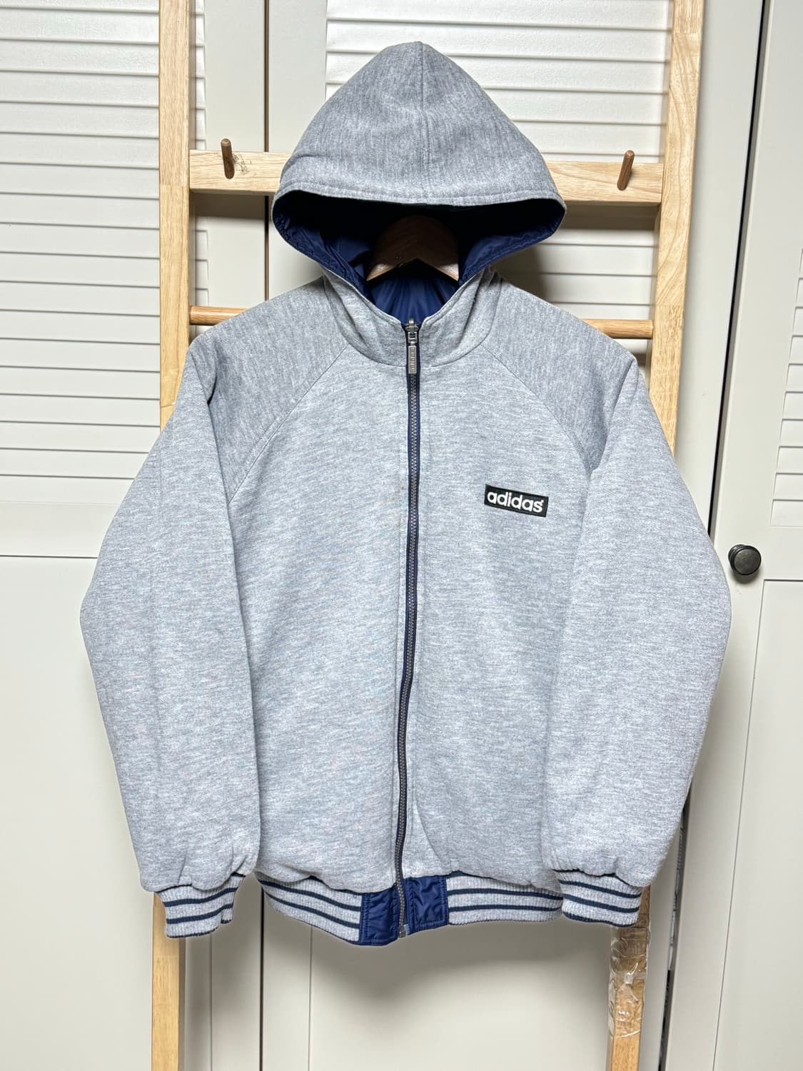 아디다스 삼선 양면 리버시블 90s 바람막이 후드 올드스쿨 자켓 상품이미지5