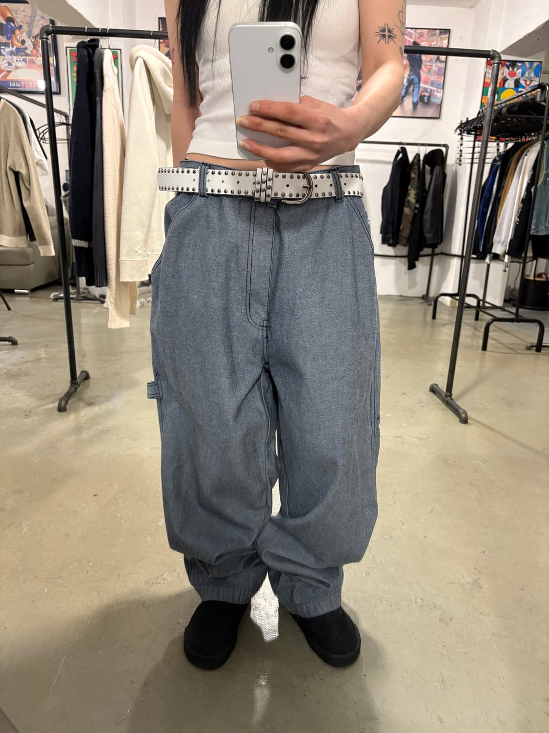 빈티지 힙합 데님팬츠 상품이미지2