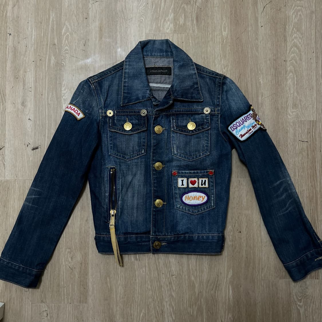 디스퀘어드2 여성 멀티패치 포켓 데님자켓 청자켓 40  상품이미지1