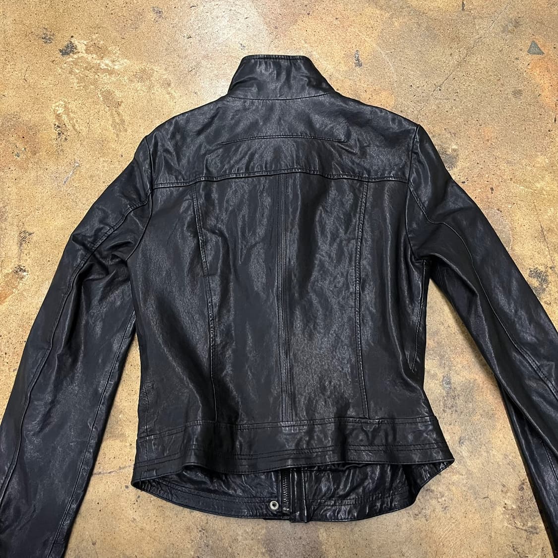 [정품/S] 버커루 블랙 가죽 자켓 라이더 스타일 b18 상품이미지4