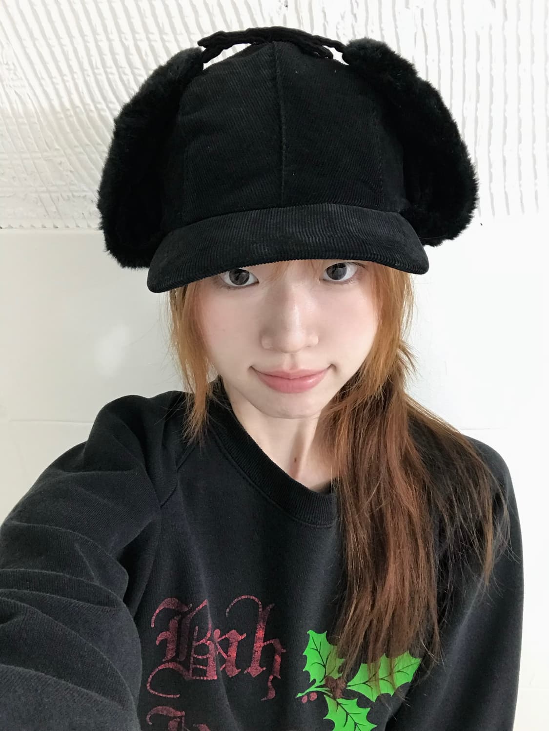 빈티지 블랙 스웨이드 트루퍼 햇 캡모자 상품이미지2