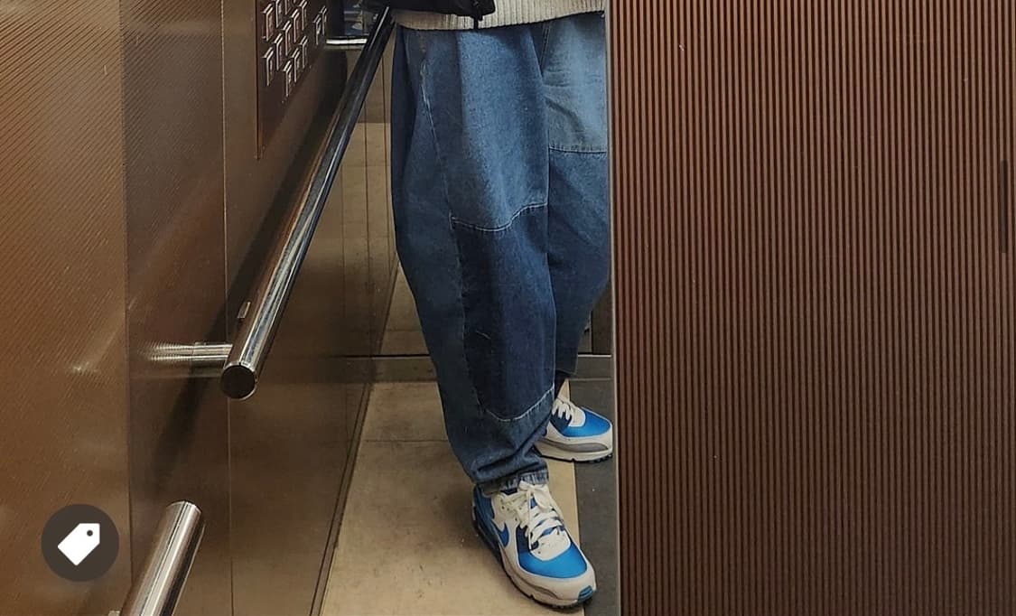Zara x Adre Error 배럴 레그 진 블루  상품이미지4