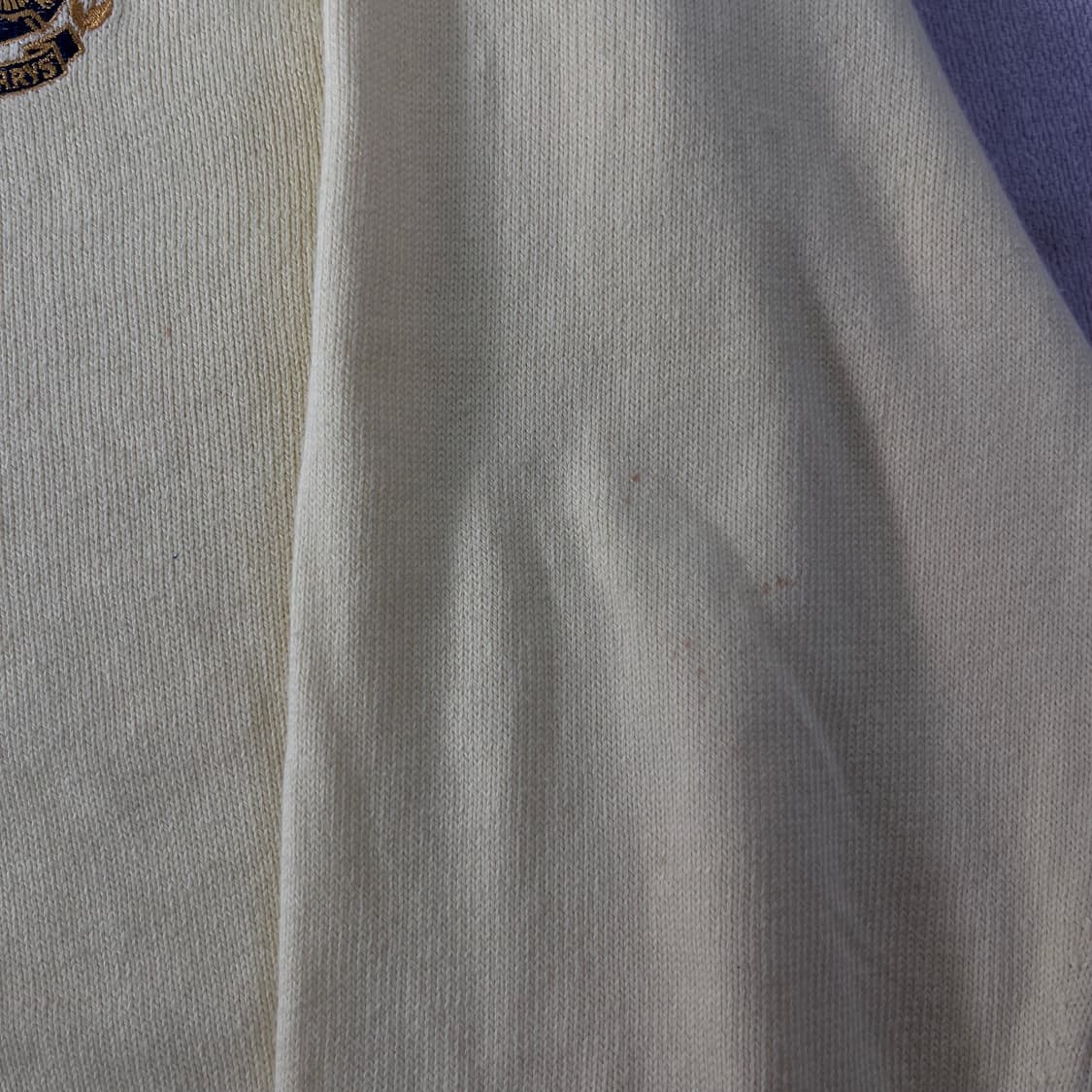 105 버버리 90s 기마로고 코튼 옐로우 니트 상품이미지5