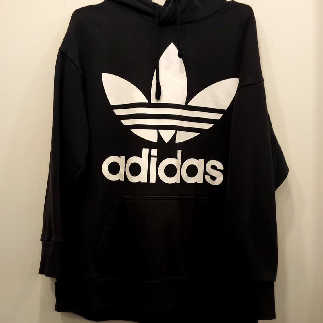 아디다스 오리지널 블랙 빅로고 후드티 상품이미지2