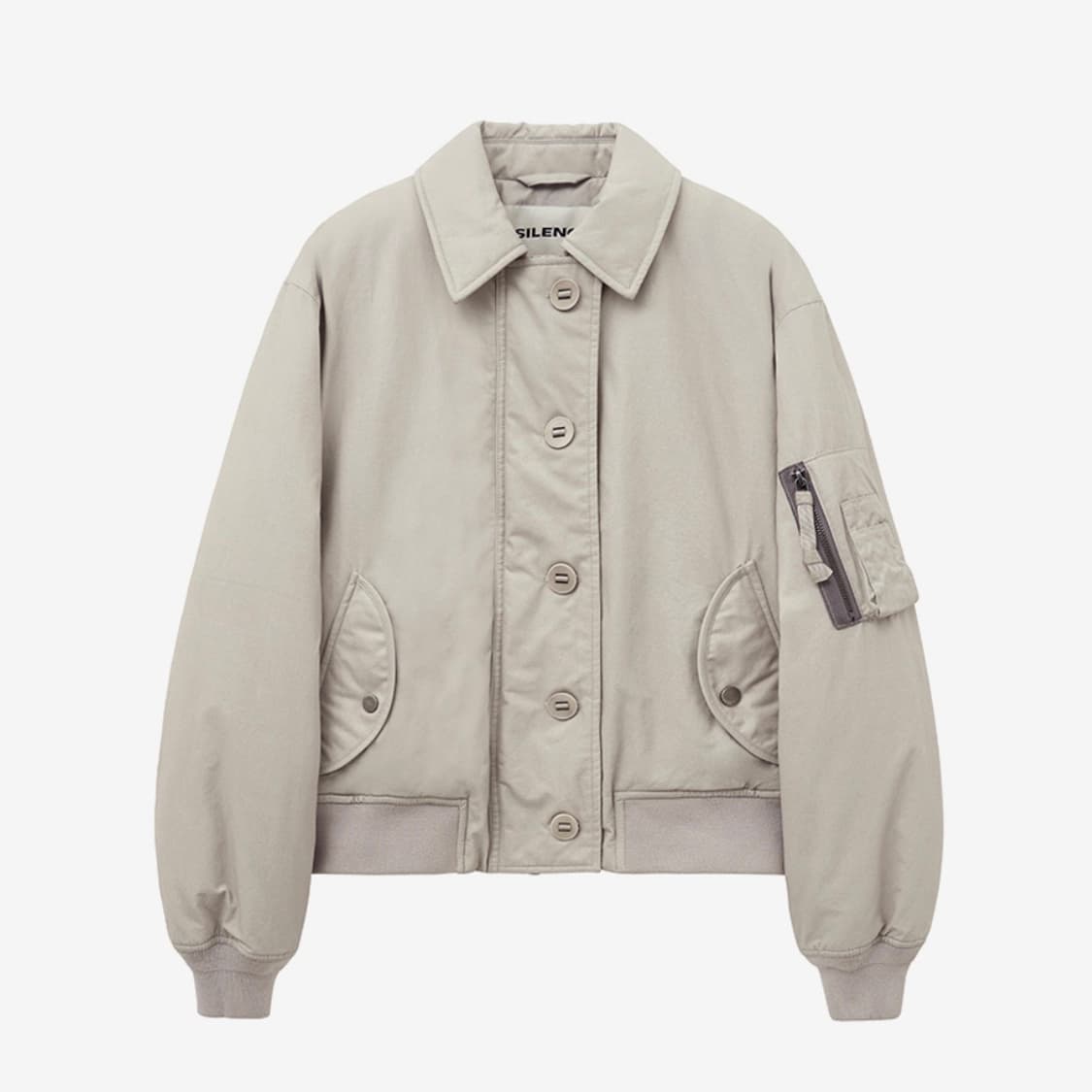 인사일런스우먼 피치 코튼 플라이트 자켓 ASH BEIGE 상품이미지1