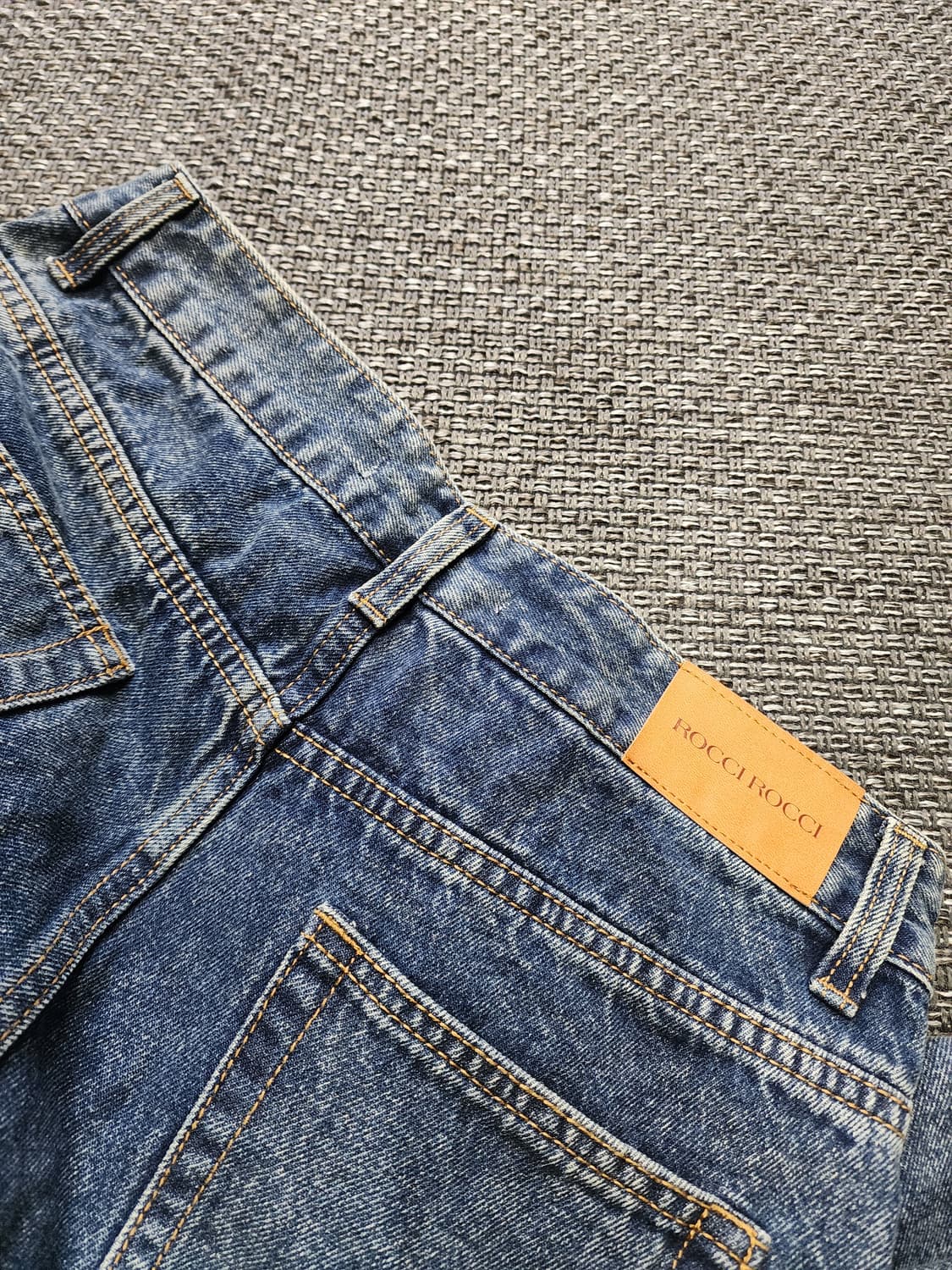 로씨로씨x 그래피커스크로셰 패치 데님 팬츠 L 상품이미지3