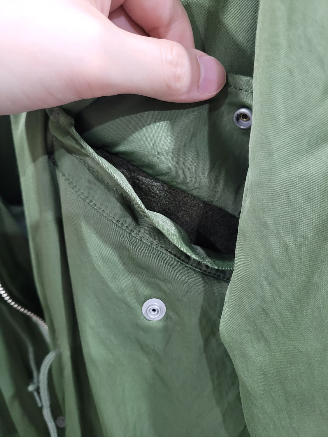 YSTRDYs TMRRW 레이온 코튼 혼방 레더트리밍 야상 자켓 상품이미지4