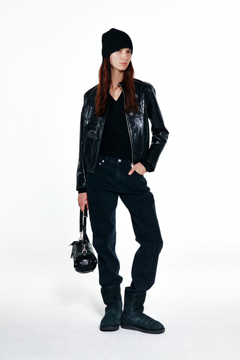 다이닛 레이싱 바이커 레더 자켓 블랙 상품이미지3