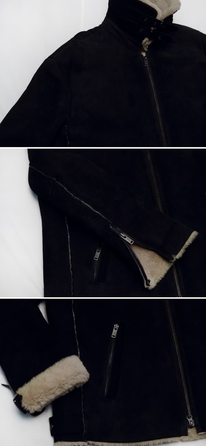 엠비오 (MVIO) 천연 양가죽 스웨이드 무스탕 라이더 자켓 (100+) 상품이미지8