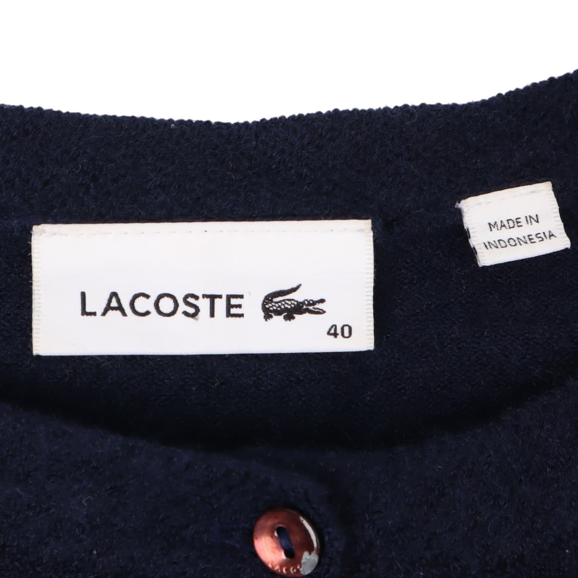 라코스테 네이비 울 라운드 버튼 가디건 상품이미지8