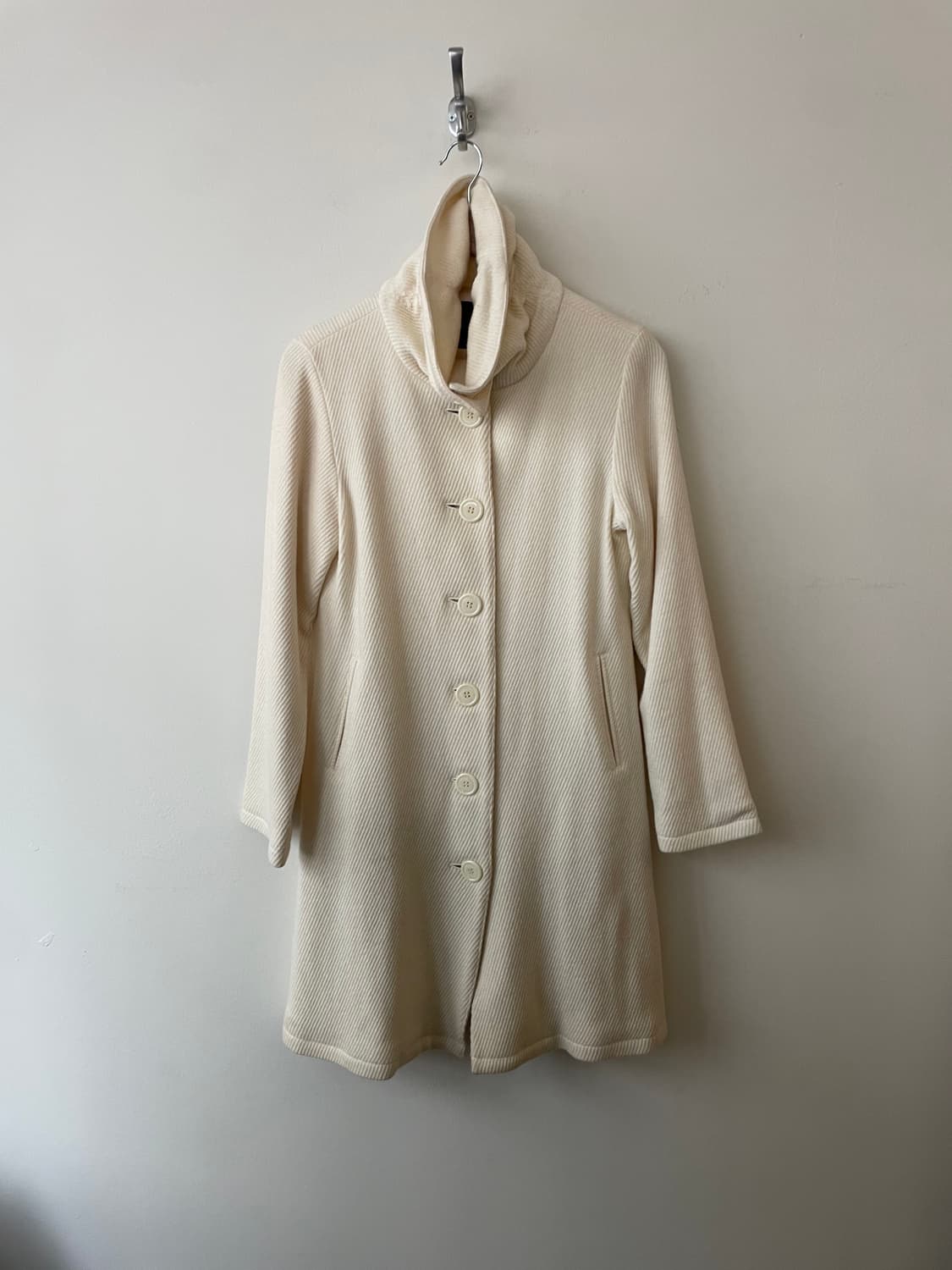 vintage ivory high-neck knit coat 상품이미지1