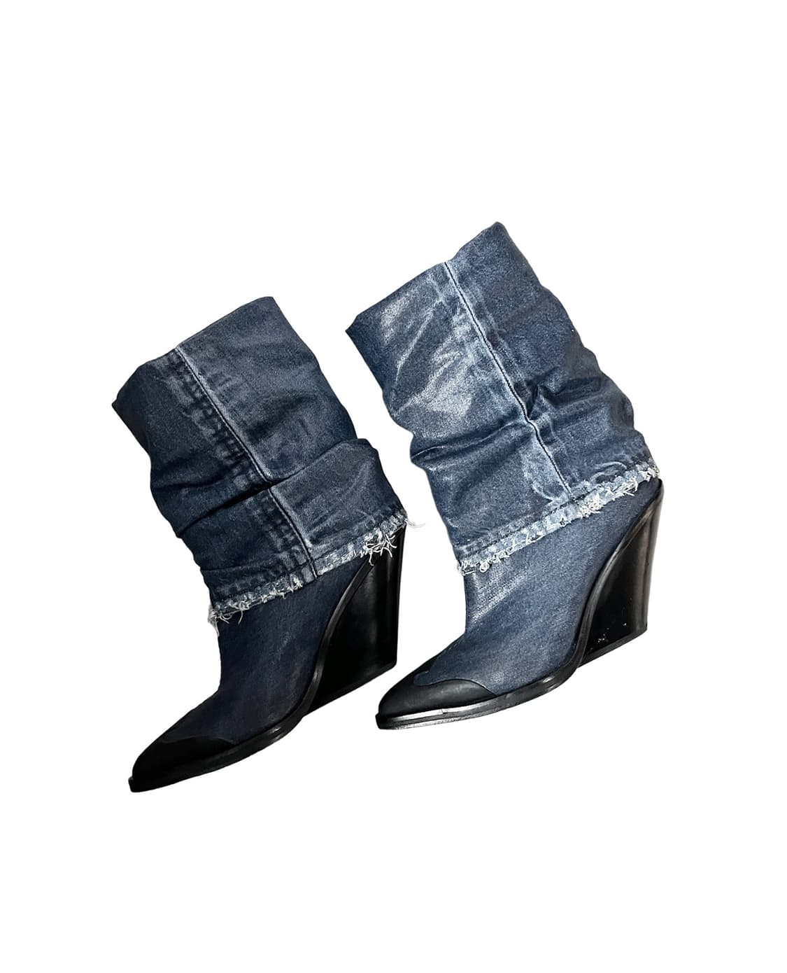 DIESEL denim distressed boots 상품이미지2