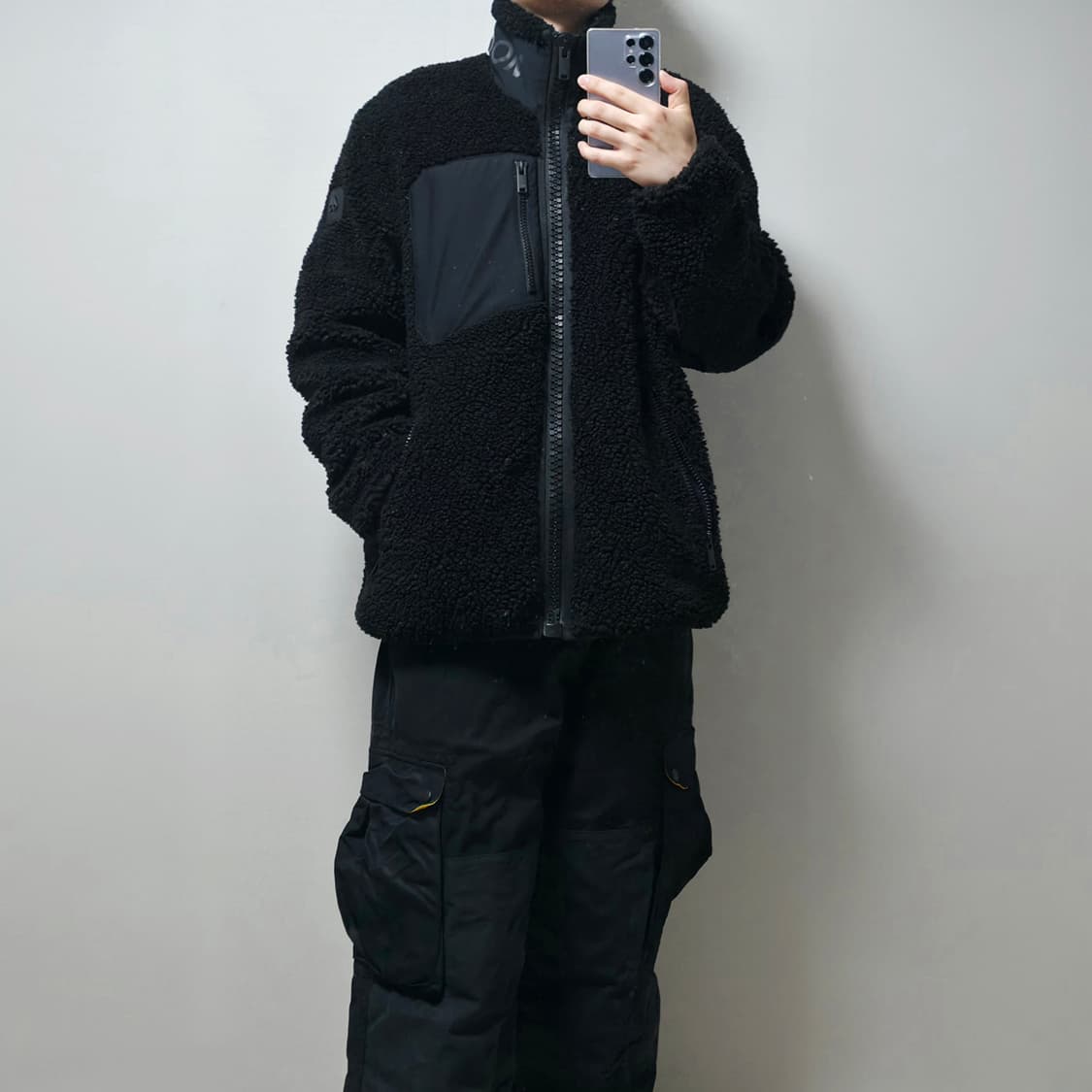 무스너클 사글렉 플리스 집업 블랙 (M) 상품이미지8