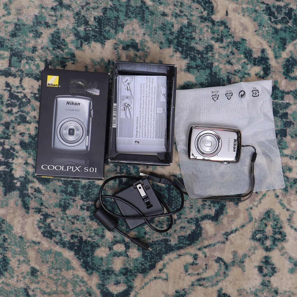 Nikon 니콘 쿨픽스 s01 coolpix s01 실버 빈티지 디카 상품이미지2