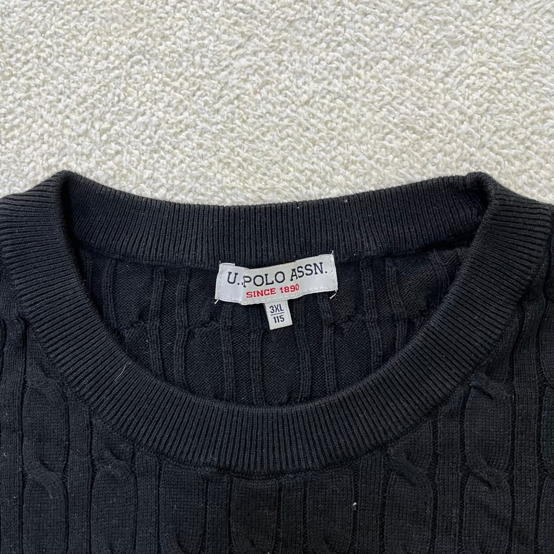 3XL US폴로 케이블 니트 스웨터 0331M 상품이미지2