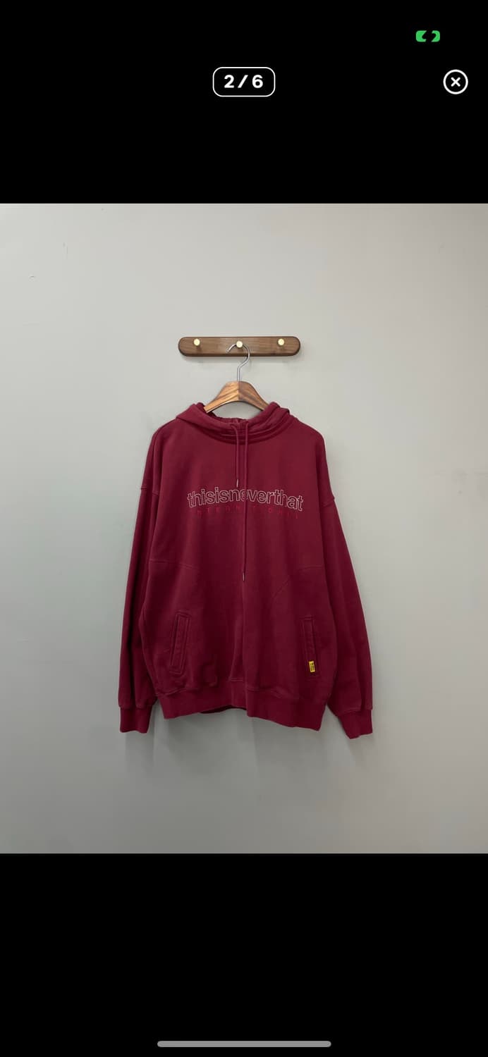 디스이즈네버댓 버건디 후드티 A3424 상품이미지2