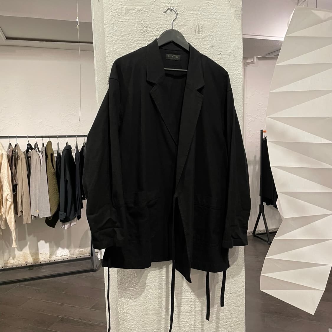 요지야마모토 랩 디테일 오버사이즈 블레이저 상품이미지1