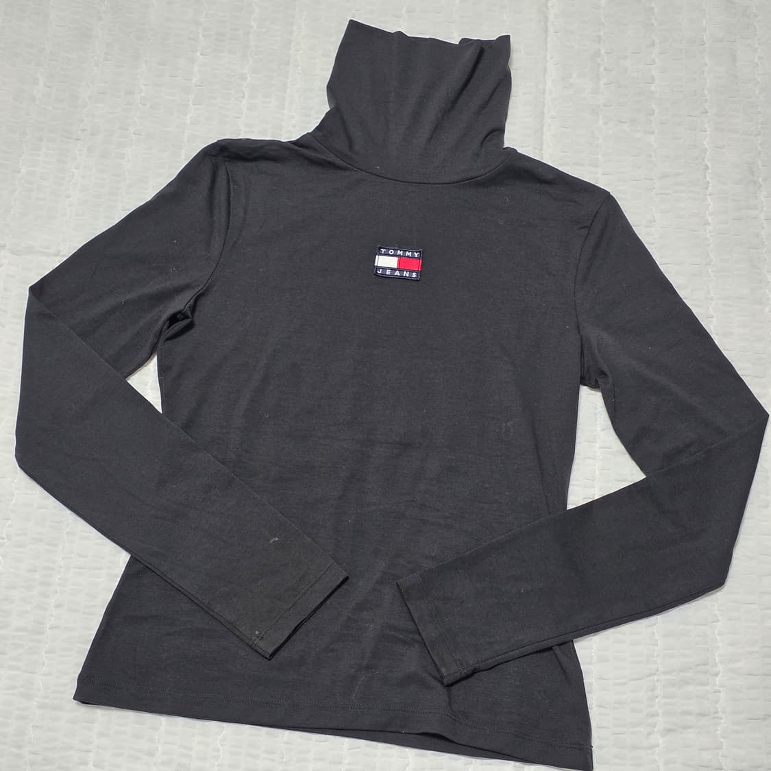 블랙 터틀넥 텐셀 장원영st 긴팔티셔츠 상품이미지1