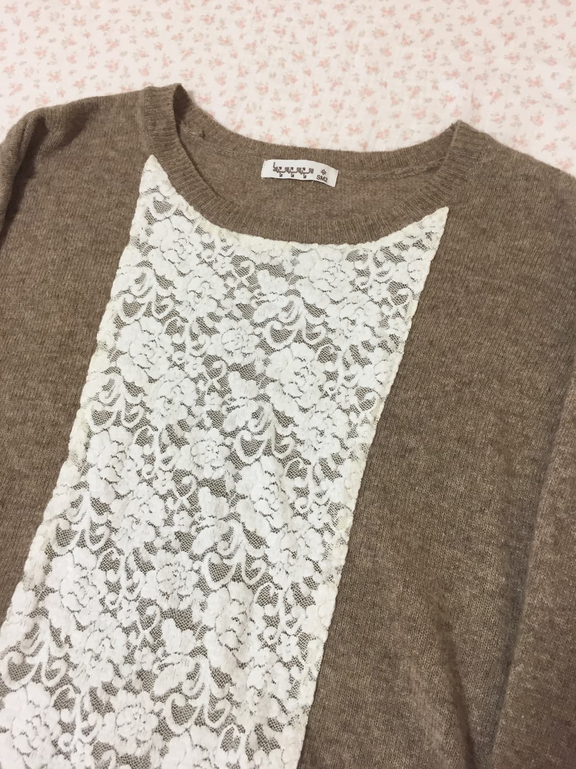 빈티지 모리걸 사만사모스 레이스 니트 상품이미지2