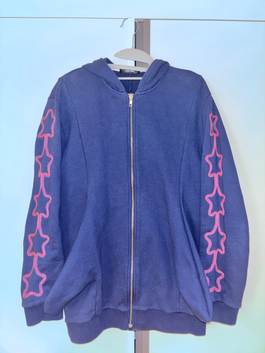 Ne-net hole and fins hoodie 후드 상품이미지1