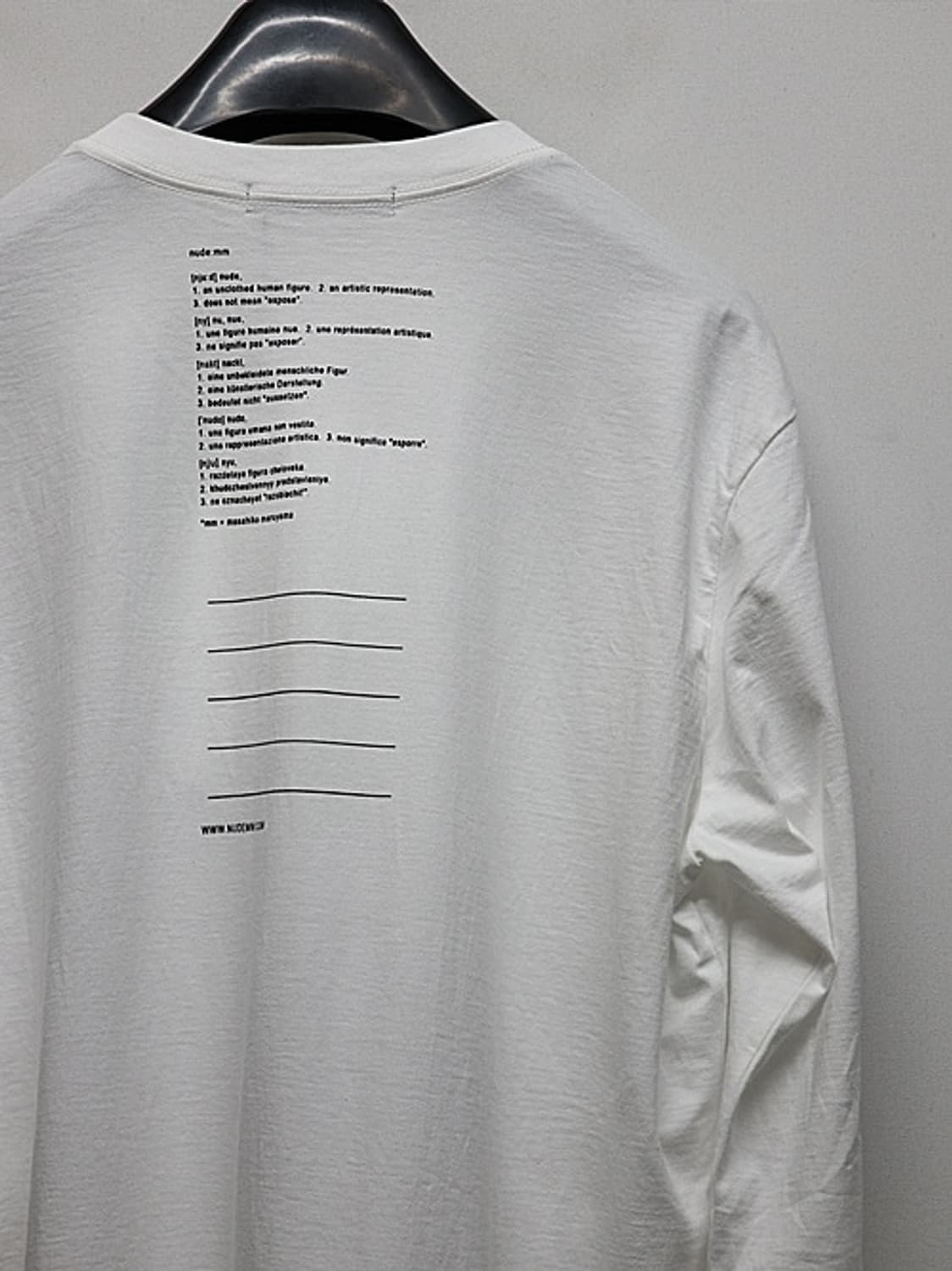nude:masahiko maruyama 백프린팅 롱슬리브 4사이즈 상품이미지2